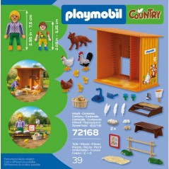 PLAYMOBIL Country 72168 Récolte d'oeufs au poulailler, renard