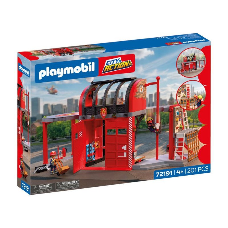PLAYMOBIL 72191 Grande caserne de pompiers, City Action,