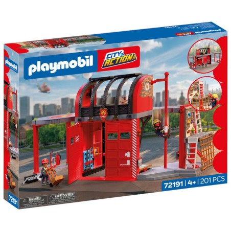 PLAYMOBIL 72191 Grande caserne de pompiers, City Action,
