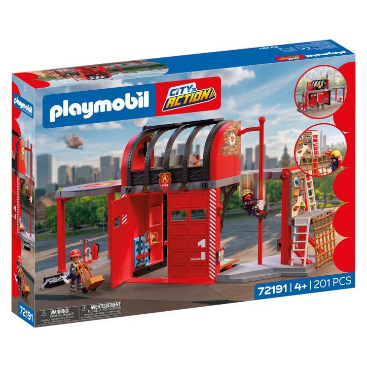 PLAYMOBIL 72191 Grande caserne de pompiers, City Action,