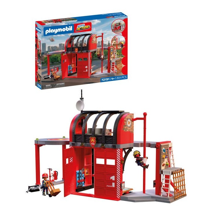 PLAYMOBIL 72191 Grande caserne de pompiers, City Action,