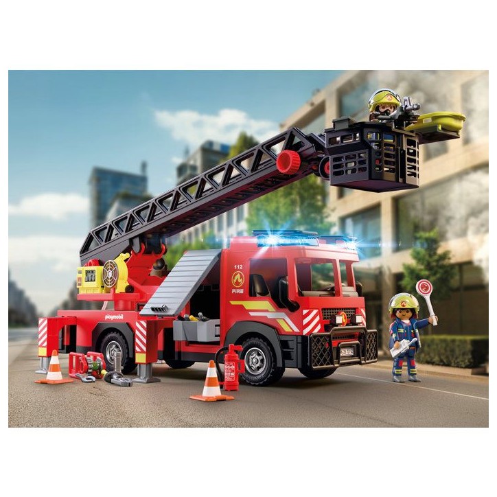 PLAYMOBIL City Action 72192 Camion de pompiers a grande échelle