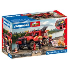 PLAYMOBIL City Action 72194 Pick-up de pompiers & 2 personnages