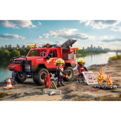 PLAYMOBIL City Action 72194 Pick-up de pompiers & 2 personnages