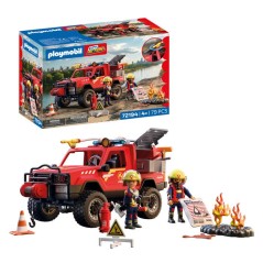 PLAYMOBIL City Action 72194 Pick-up de pompiers & 2 personnages