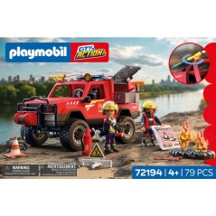 PLAYMOBIL City Action 72194 Pick-up de pompiers & 2 personnages