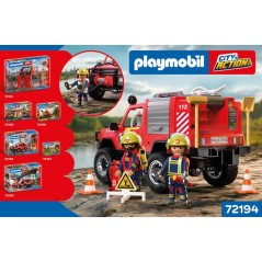 PLAYMOBIL City Action 72194 Pick-up de pompiers & 2 personnages