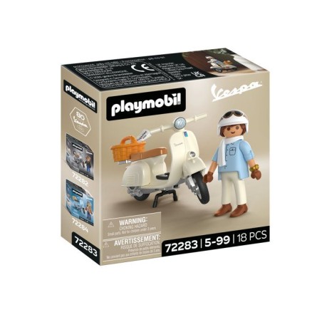 PLAYMOBIL 72283 Vespa 80eme anniversaire : Style Classique, 18 pieces,