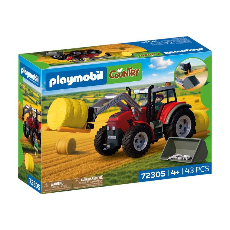PLAYMOBIL Country 72305 Tracteur fourche a paille