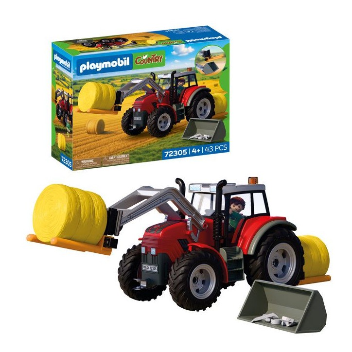 PLAYMOBIL Country 72305 Tracteur fourche a paille