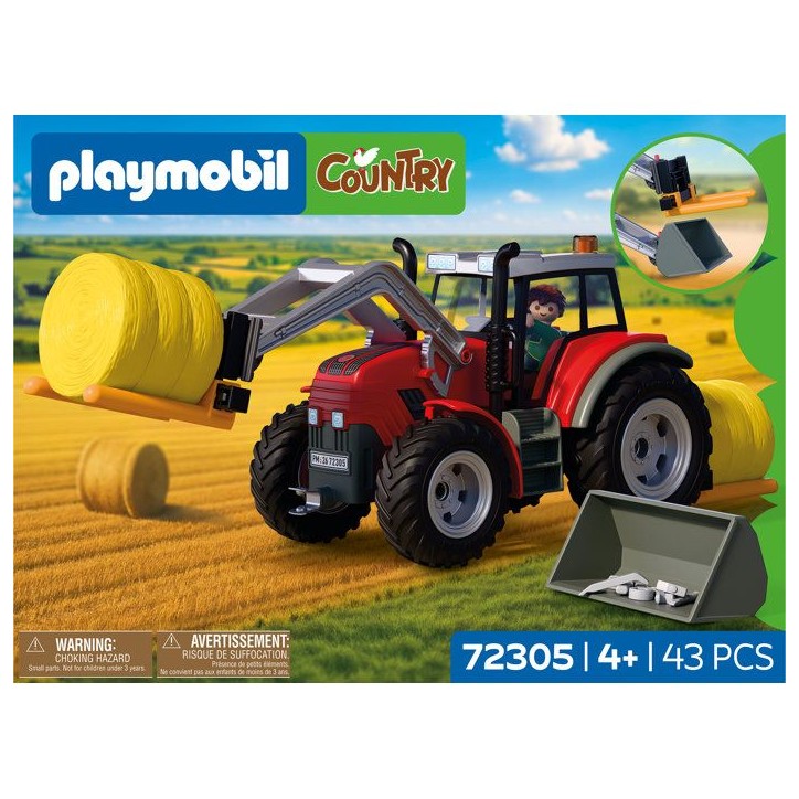 PLAYMOBIL Country 72305 Tracteur fourche a paille