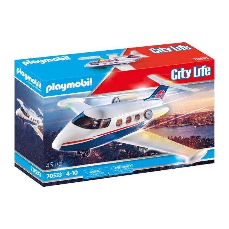 PLAYMOBIL 70533 Jet privé, City action, My life, 45 pieces, monde min