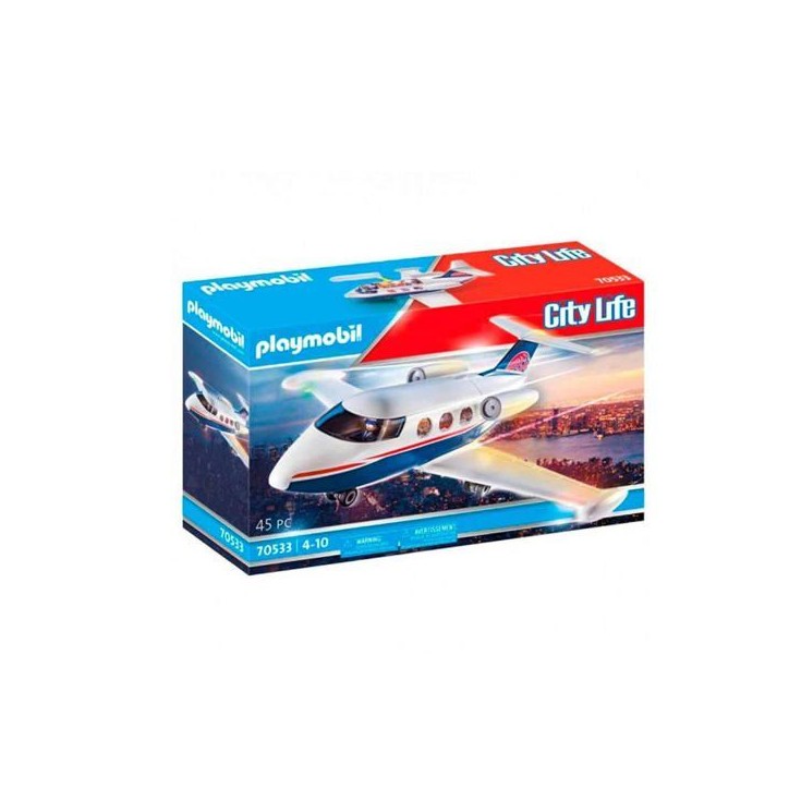 PLAYMOBIL 70533 Jet privé, City action, My life, 45 pieces, monde miniature pour enfant des 4 ans