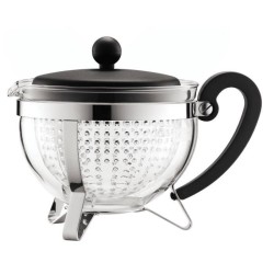 Théiere - BODUM - Chamboard - Tamis plastique - 1 l - Noir
