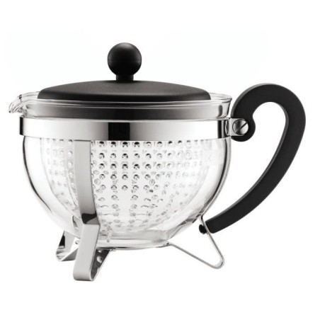 Théiere - BODUM - Chamboard - Tamis plastique - 1 l - Noir