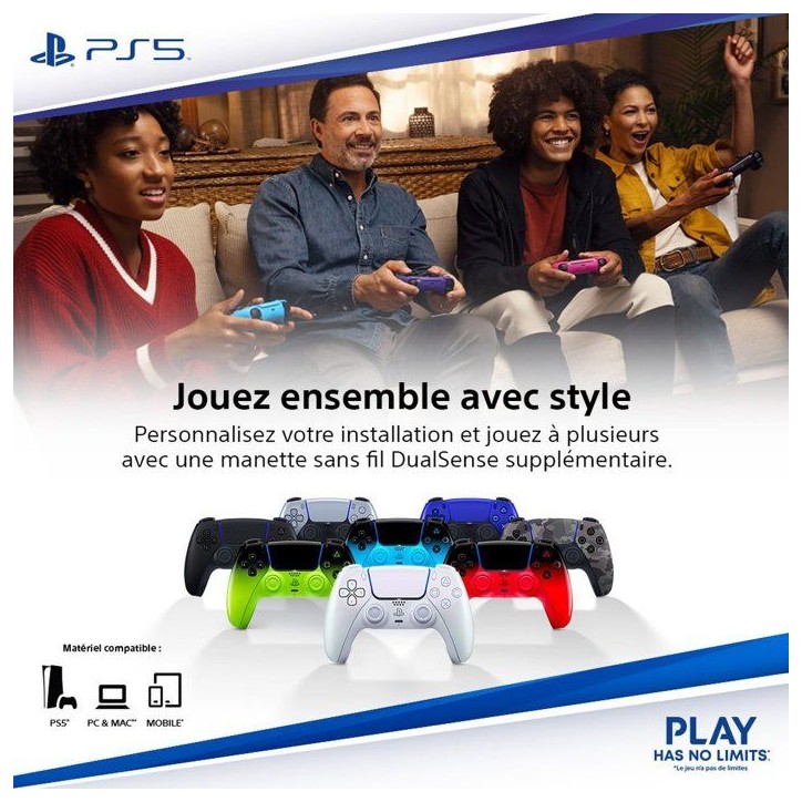 Manette sans fil DualSense - Rhythm Blue I PS5 et PC