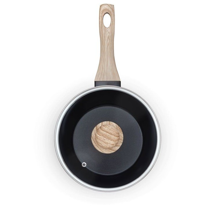Casserole avec couvercle - PYREX - Cook & Care - 20 cm - Anti-adhérent - Induction - Sans PFAS