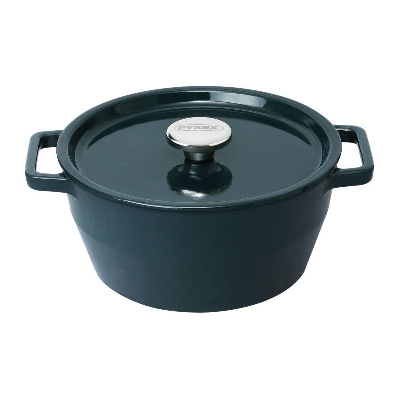 Cocotte ronde - PYREX - Slow Cook - 24 cm - Fonte - Deep Blue