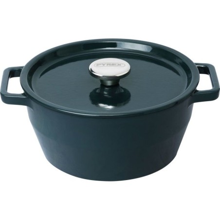 Cocotte ronde - PYREX - Slow Cook - 24 cm - Fonte - Deep Blue