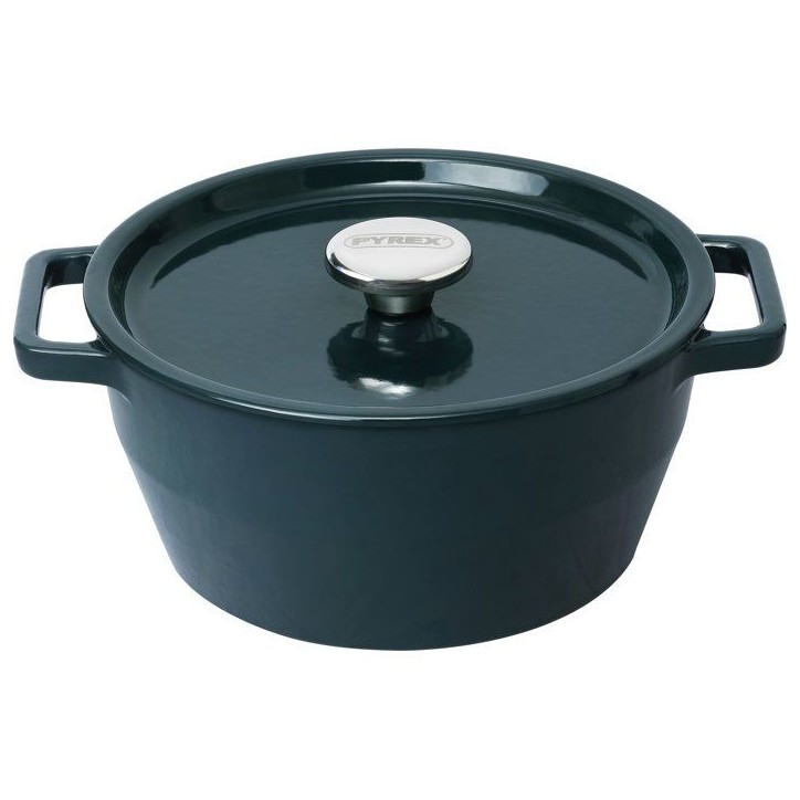 Cocotte ronde - PYREX - Slow Cook - 24 cm - Fonte - Deep Blue