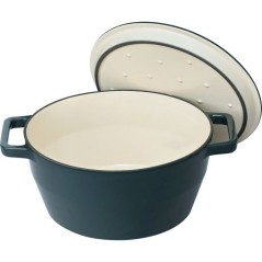 Cocotte ronde - PYREX - Slow Cook - 24 cm - Fonte - Deep Blue