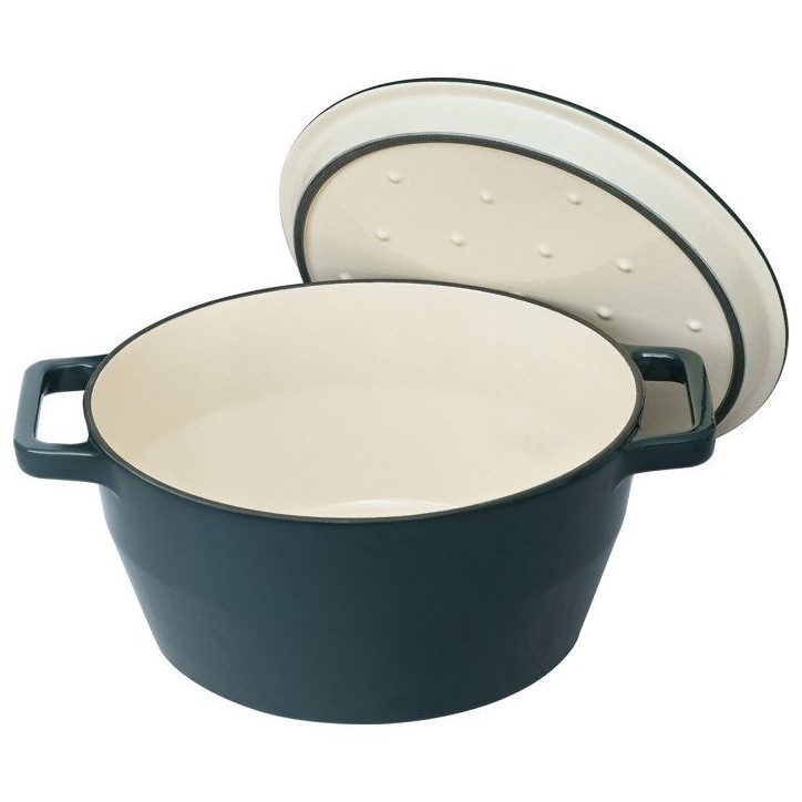 Cocotte ronde - PYREX - Slow Cook - 24 cm - Fonte - Deep Blue