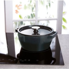 Cocotte ronde - PYREX - Slow Cook - 24 cm - Fonte - Deep Blue