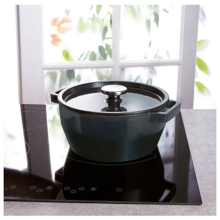 Cocotte ronde - PYREX - Slow Cook - 24 cm - Fonte - Deep Blue