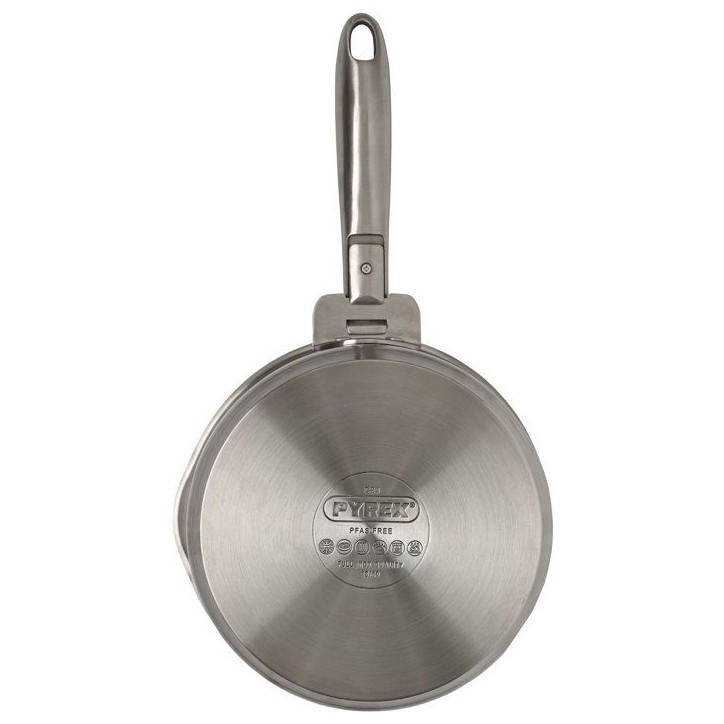 Poele - PYREX - Infinity - 24 cm - Inox - Poignée amovible - Sans poignée Poele - PYREX - Infinity - 24 cm - Inox - Poignée amovible - Sans poignée