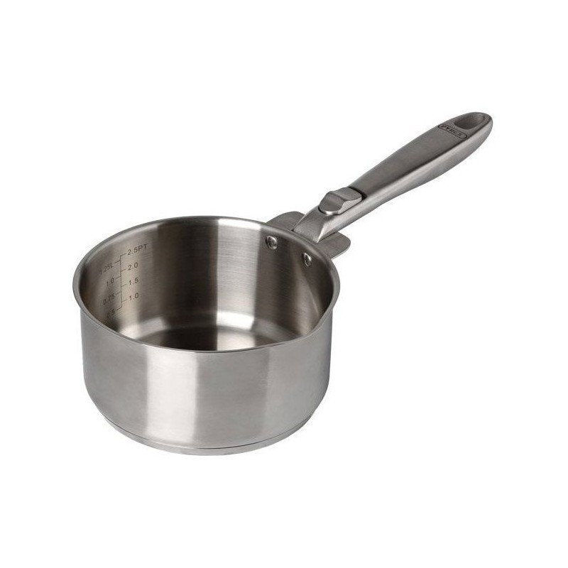 Casserole - PYREX - Infinity - 20 cm - Inox - Poignée amovible - Sans