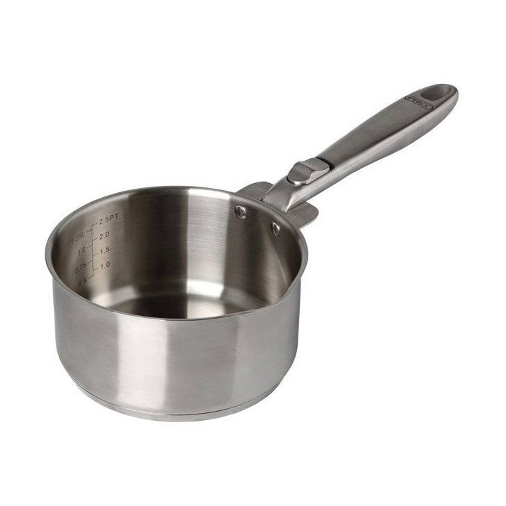 Casserole - PYREX - Infinity - 20 cm - Inox - Poignée amovible - Sans poignée Casserole - PYREX - Infinity - 20 cm - Inox - Poignée amovible - Sans poignée