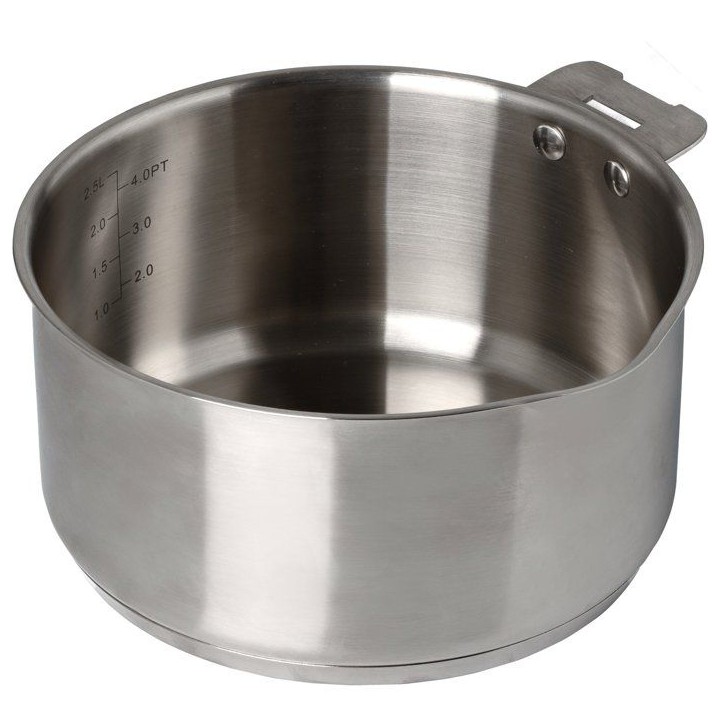 Casserole - PYREX - Infinity - 20 cm - Inox - Poignée amovible - Sans poignée Casserole - PYREX - Infinity - 20 cm - Inox - Poignée amovible - Sans poignée