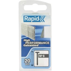 Clous galvanisés RAPID N°8/20 mm - Fil fin - Idéal pour la finition