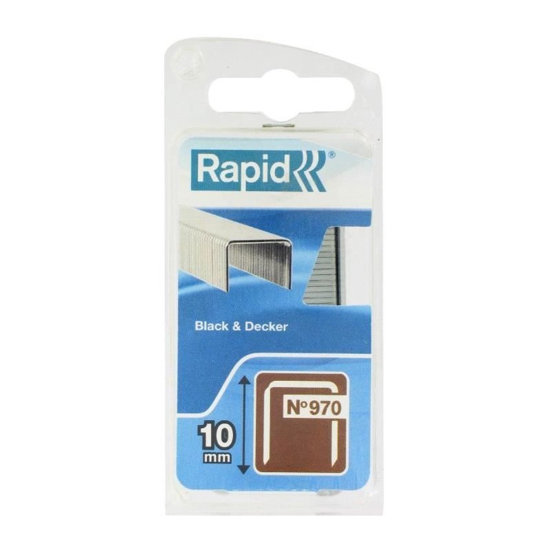 Agrafes galvanisées RAPID - Fil plat - N°970/10 mm