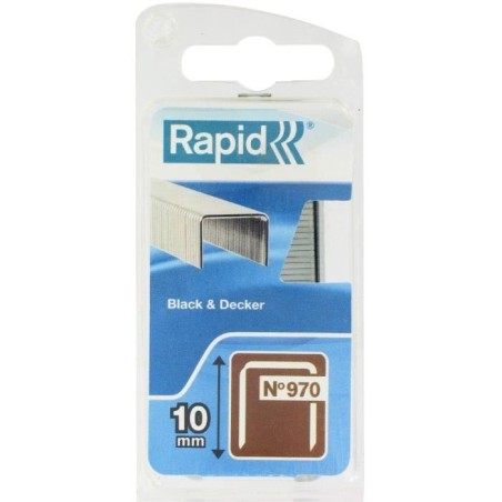 Agrafes galvanisées RAPID - Fil plat - N°970/10 mm