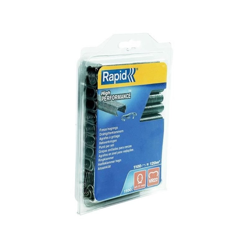 Agrafes grillage - RAPID - VR22 Anthracite - Blister 1100