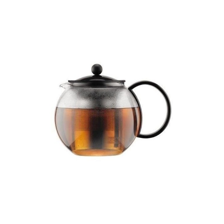 Théiere a piston BODUM - ASSAM - couvercle plastique - filtre en inox - 1.0 l