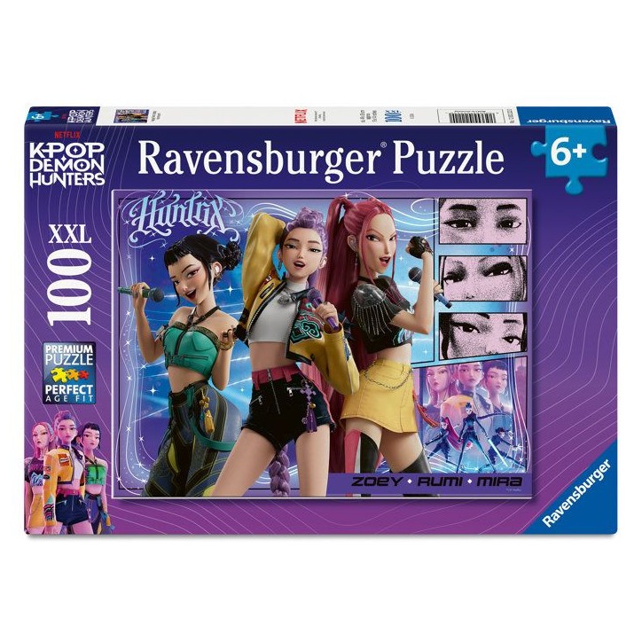 Ravensburger - Puzzle Enfant 100 pieces XXL - KPop Demon Hunters - des 6 ans - Puzzle de qualité supérieure - 12002222 Ravensburger - Puzzle Enfant 100 pieces XXL - KPop Demon Hunters - des 6 ans - Puzzle de qualité supérieure - 12002222