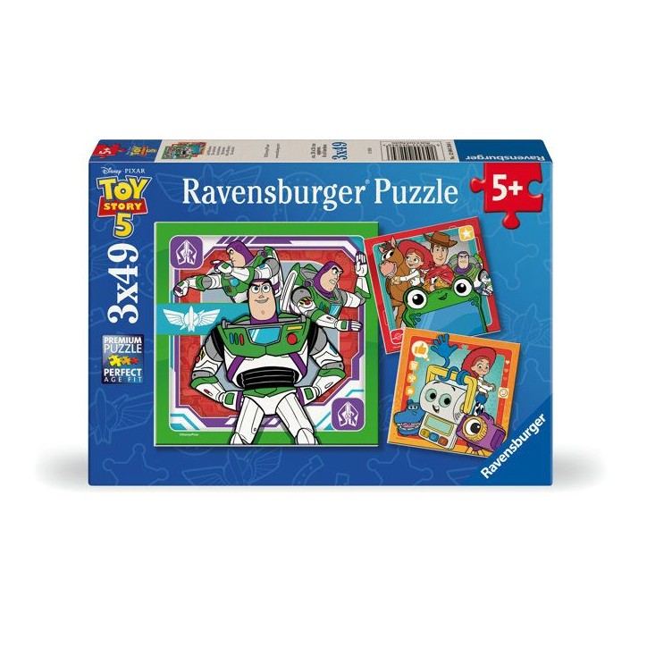 Ravensburger-Puzzle Enfant 3x49 pieces-En mission/Toy Story 5-des 5 ans-Puzzle de qualité supérieure-3 posters inclus-12004284 Ravensburger-Puzzle Enfant 3x49 pieces-En mission/Toy Story 5-des 5 ans-Puzzle de qualité supérieure-3 posters inclus-12004284