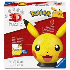Ravensburger - Puzzle 3D Ball - Pikachu Pokémon - Des 6 ans - 72 piec