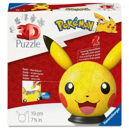 Ravensburger - Puzzle 3D Ball - Pikachu Pokémon - Des 6 ans - 72 piec