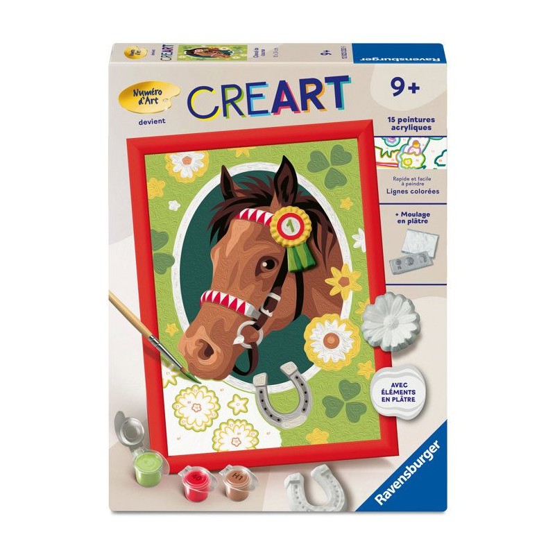 Ravensburger – CreArt Kids 18x24cm – Numéro d'Art – Cheval de c