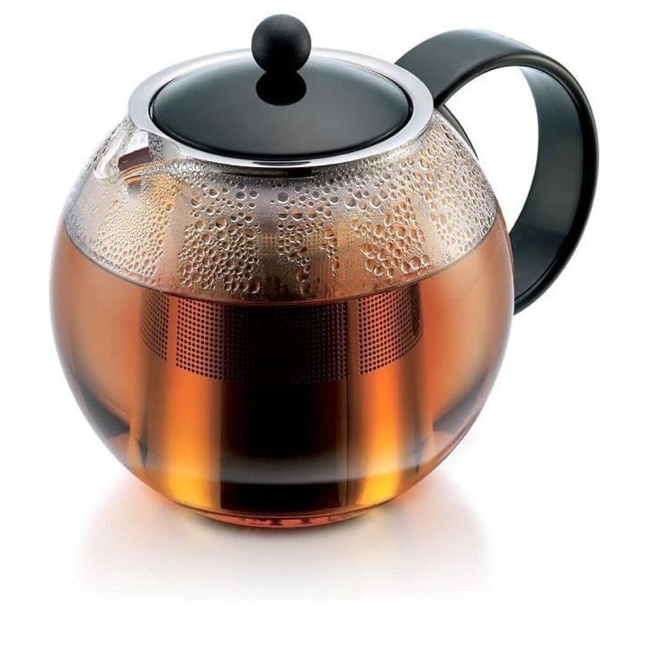 Théiere a piston BODUM - ASSAM - couvercle plastique - filtre en inox - 1.0 l