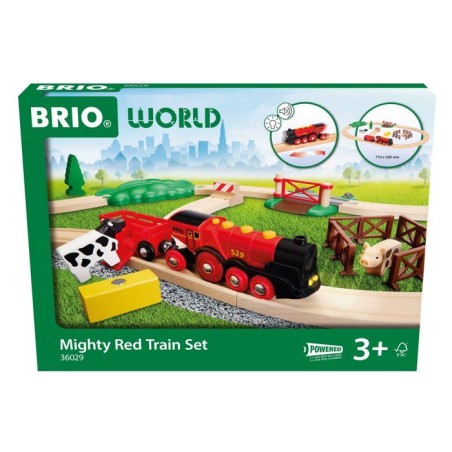 BRIO World - 36029 - Circuit Campagne Locomotive a piles - Coffret de
