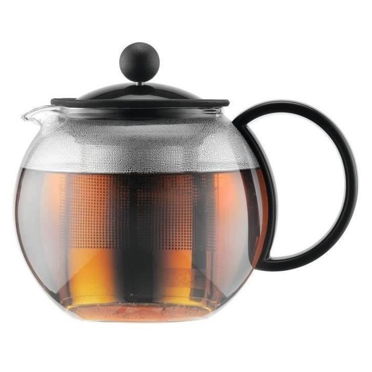 ASSAM - Théiere a piston BODUM , couvercle plastique, filtre en inox, 0.5 l