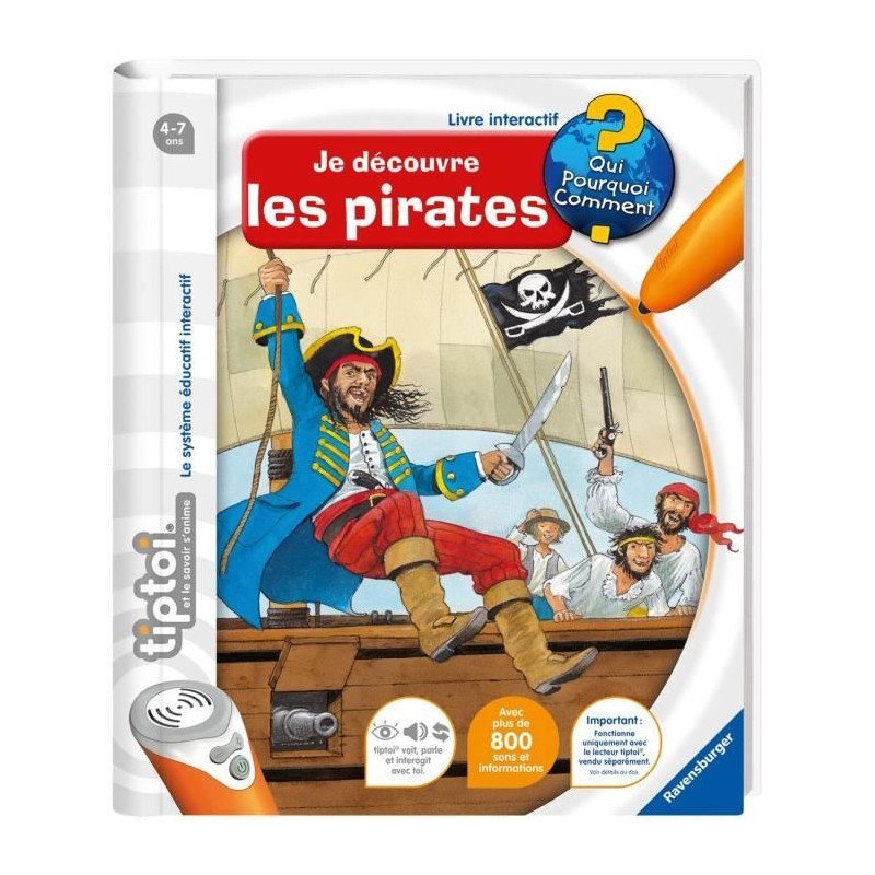 tiptoi, Livre interactif, Je découvre les pirates, 4 ans, 13099004, R