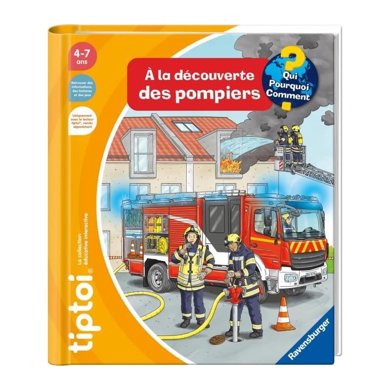 tiptoi, Livre interactif, a la découverte des pompiers, 4 ans, 130990