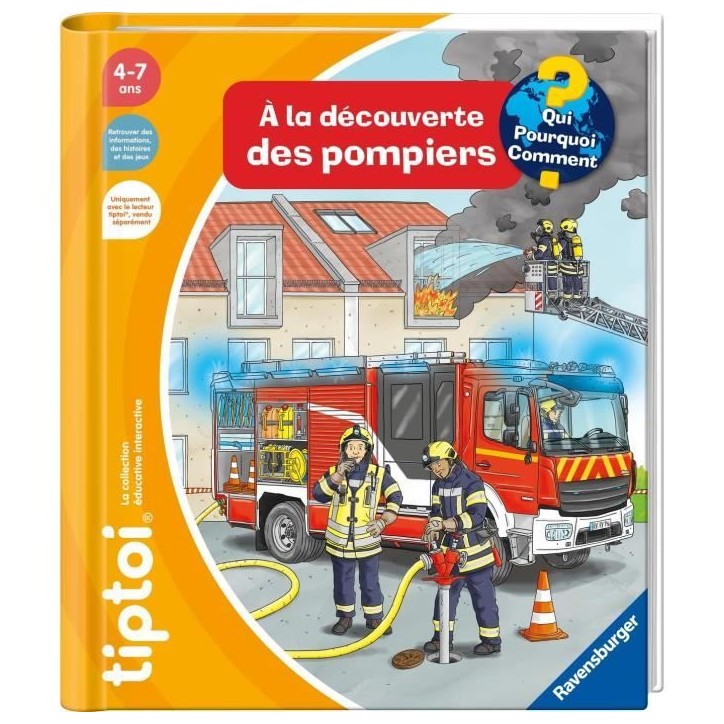 tiptoi, Livre interactif, a la découverte des pompiers, 4 ans, 13099015, Ravensburger