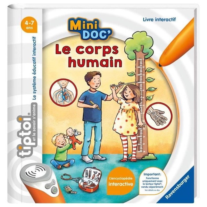 tiptoi, Livre interactif, Mini Doc' Le corps humain, 4 ans, 13099019, Ravensburger