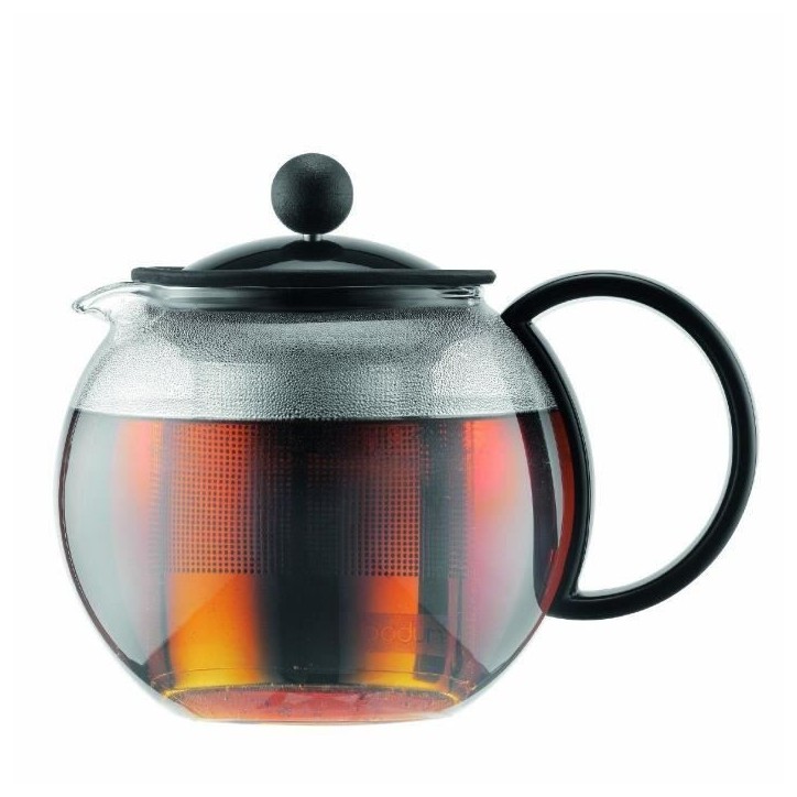 ASSAM - Théiere a piston BODUM , couvercle plastique, filtre en inox, 0.5 l